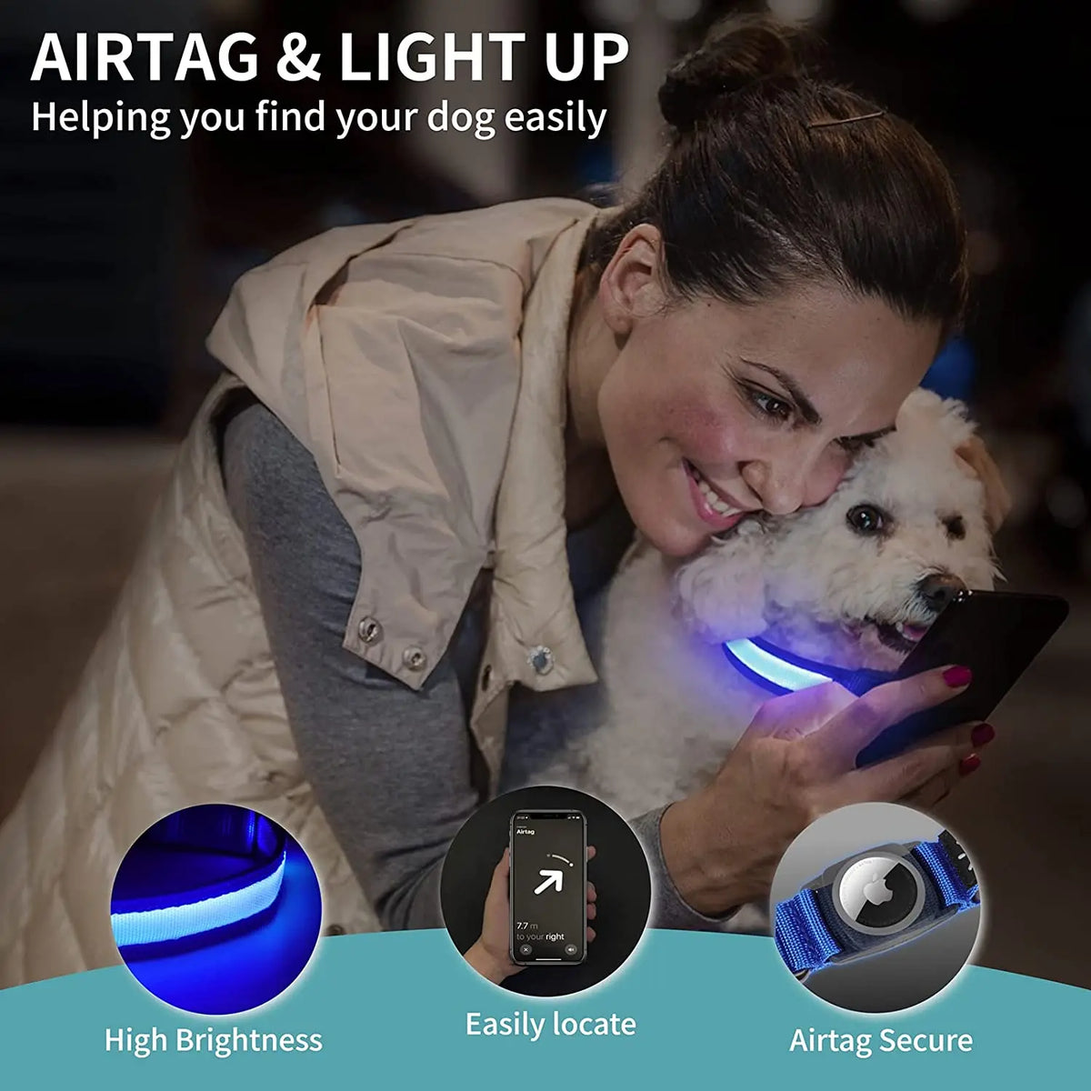 AirTag LED Safety Collar.