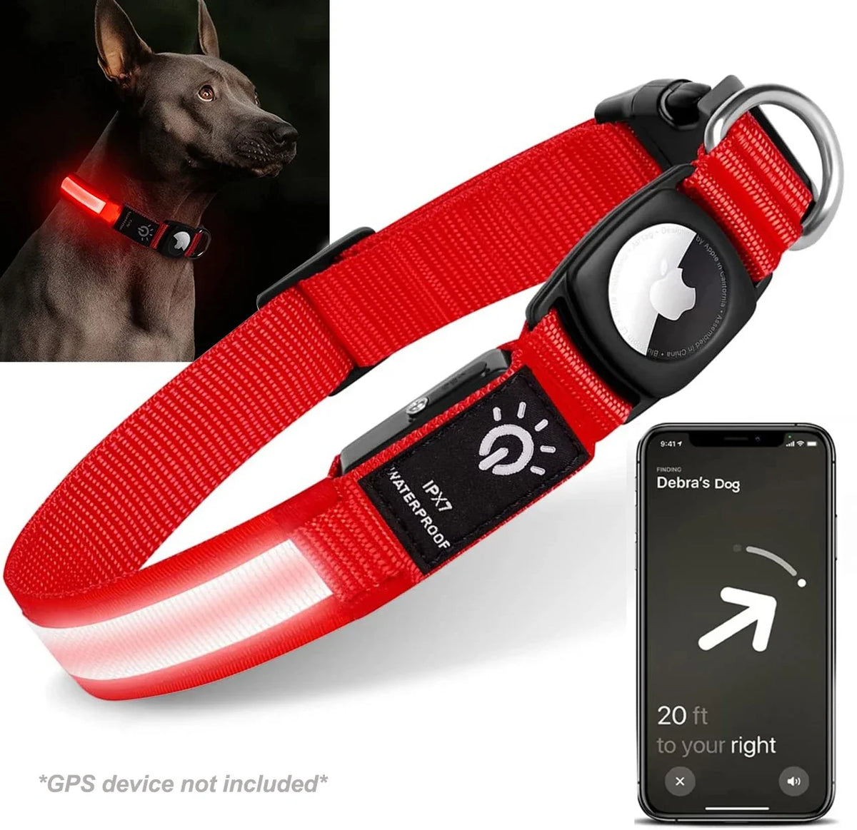 AirTag LED Safety Collar.